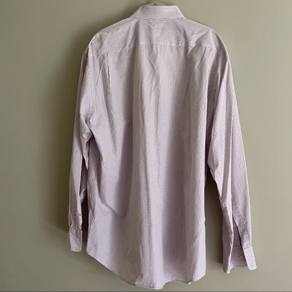 Hickey Freeman Men’s Dress Shirt 16-1/2 35 Red & Blue Check - Picture 2 of 3